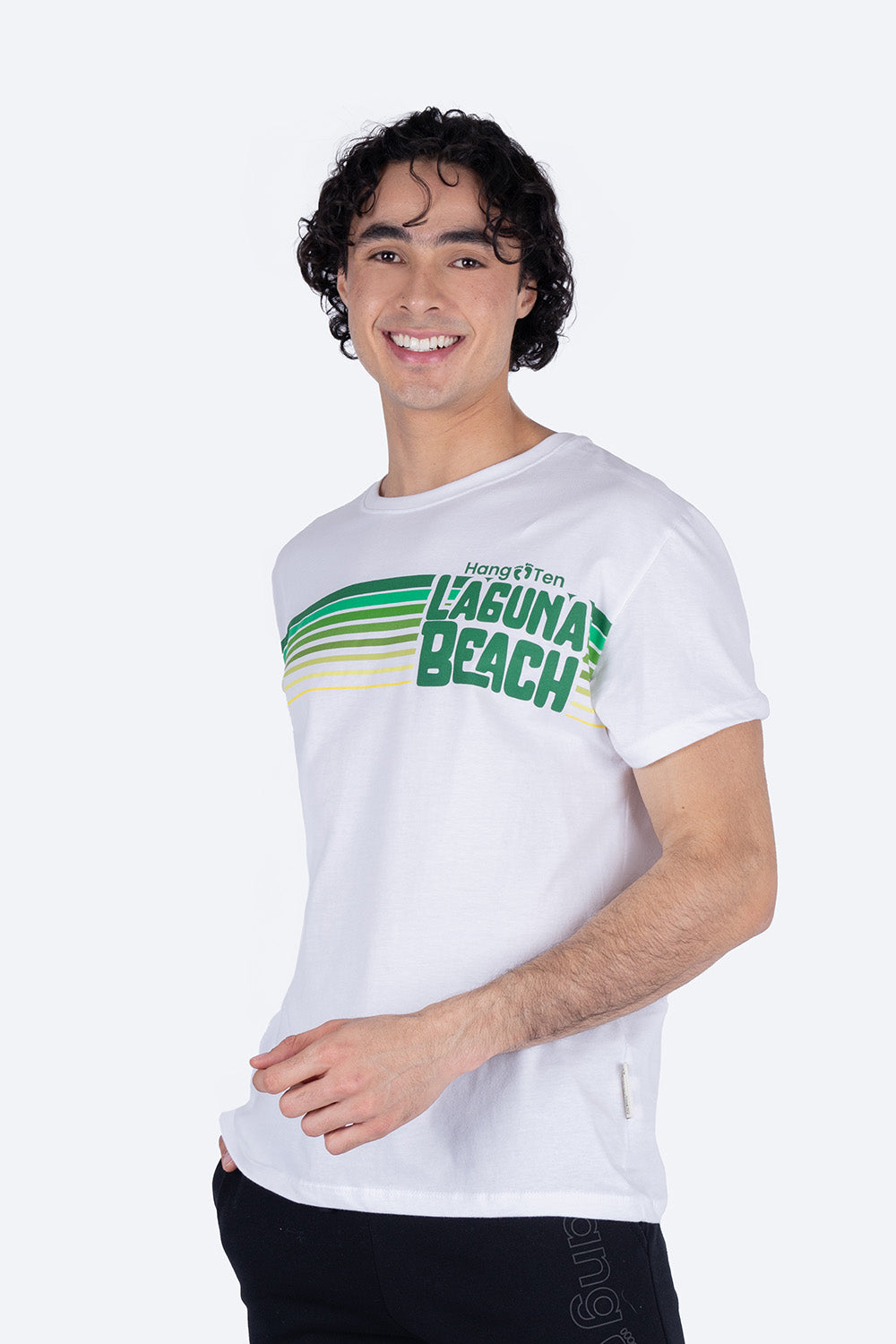 Playera blanca manga corta Laguna Beach