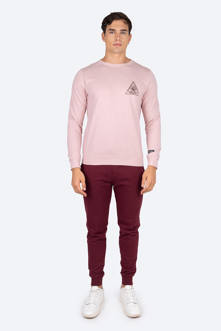 Sudadera cerrada rosa con mini estampado - Hang Ten