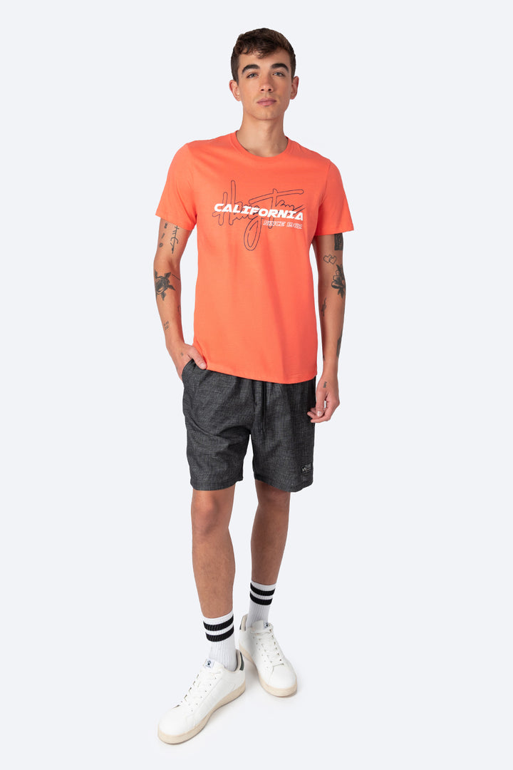 T-shirt coral "Hang Ten Since 1962" - Hang Ten 
