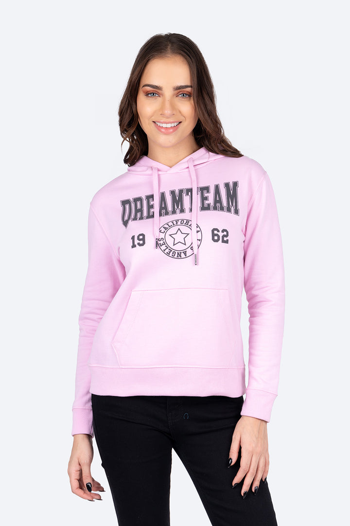 Sudadera rosa bolsillo canguro - Hang Ten 