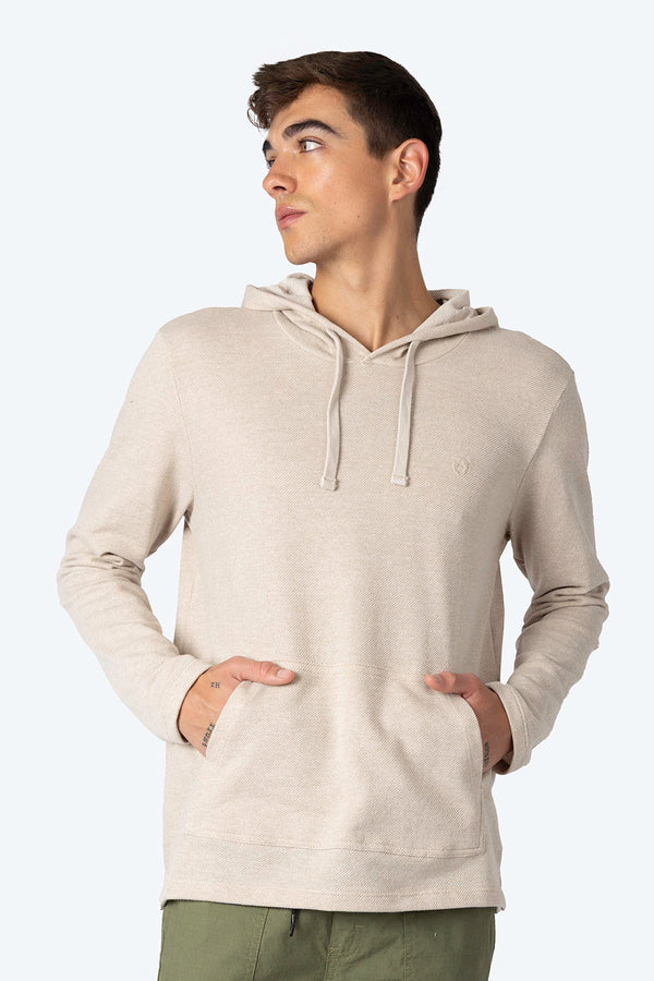 Sudadera básica beige con textura - Hang Ten 