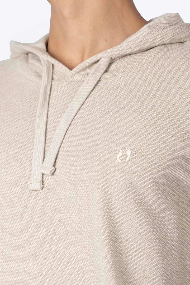 Sudadera básica beige con textura - Hang Ten 