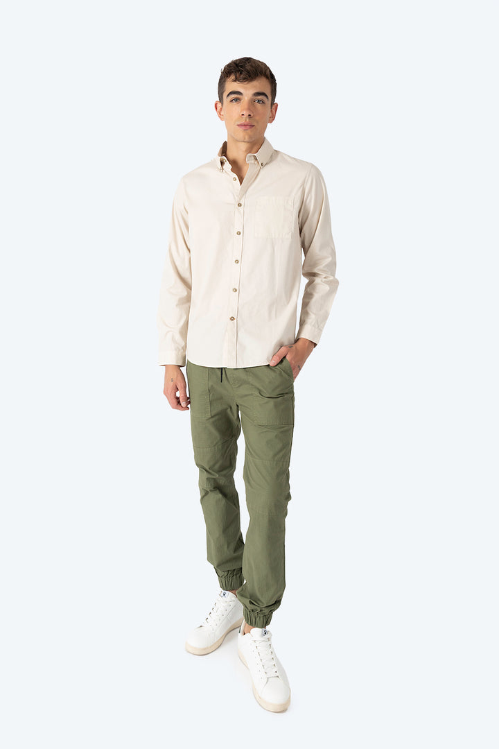 Camisa manga larga beige claro - Hang Ten