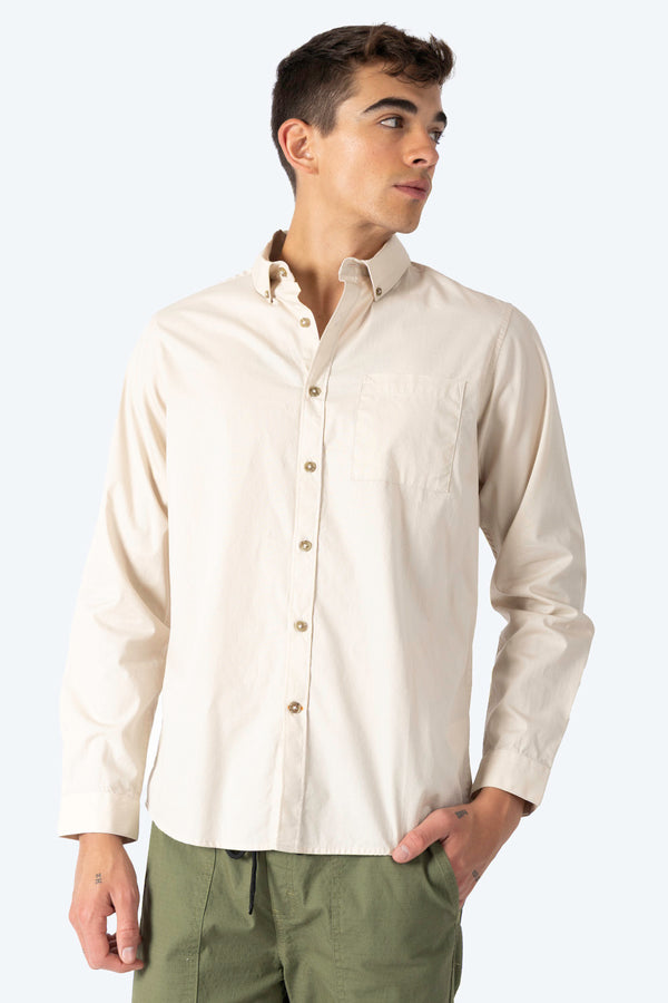 Camisa manga larga beige claro - Hang Ten