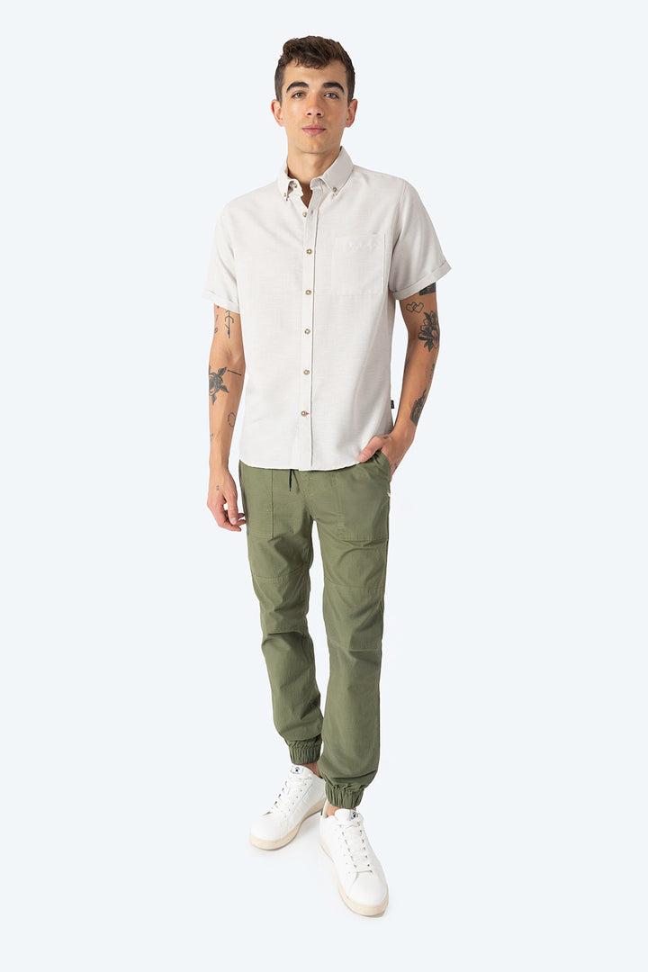 Camisa manga corta beige claro - Hang Ten