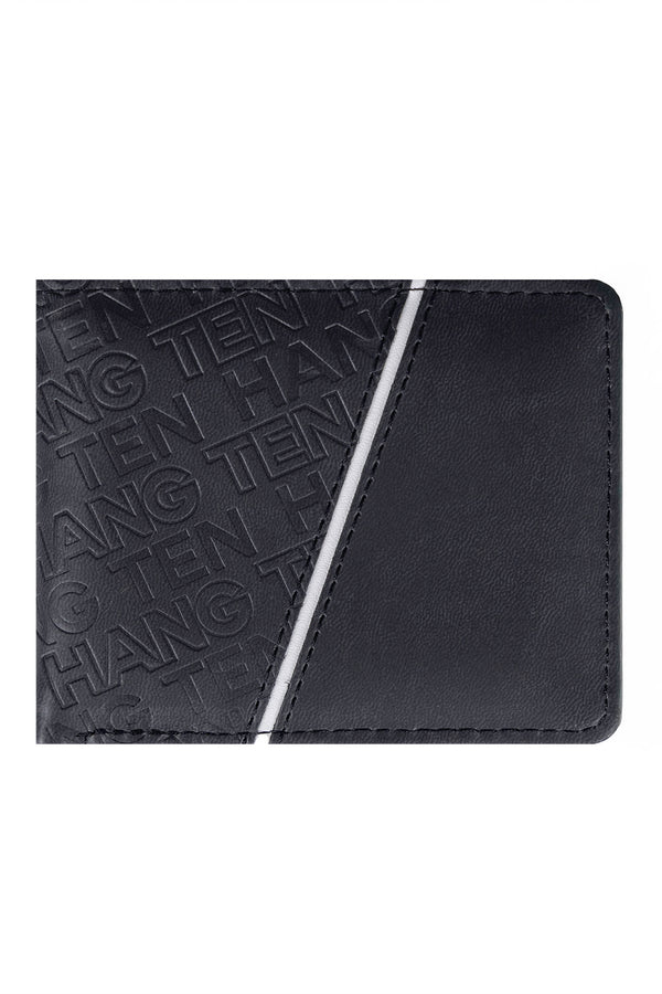 Cartera negra con textura Hang Ten - Hang Ten 