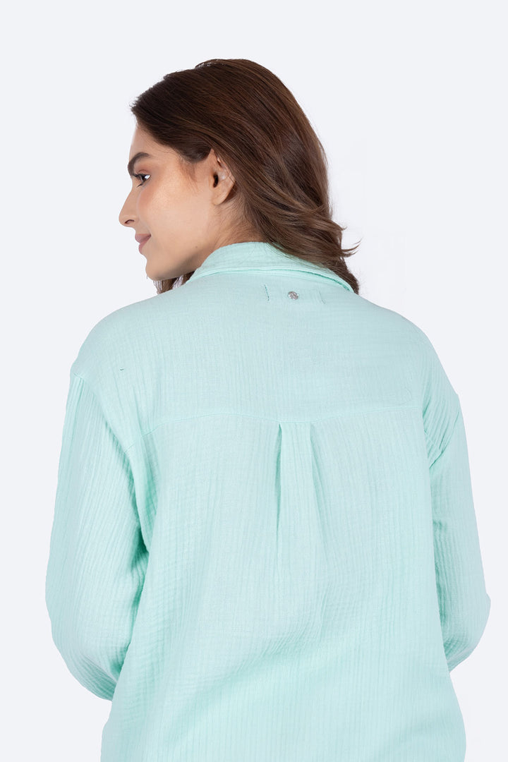 Blusa manga larga aqua - Hang Ten