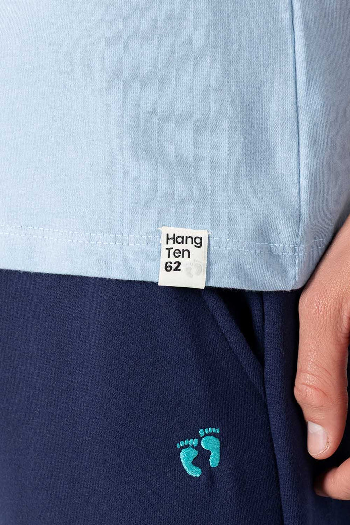 Playera azul claro estampado Hang Ten - Hang Ten