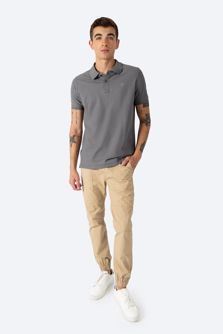 Polo piqué gris new  - Hang Ten 