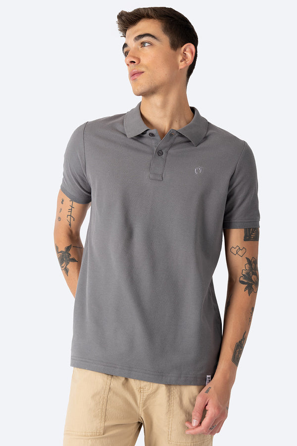 Polo piqué gris new  - Hang Ten 