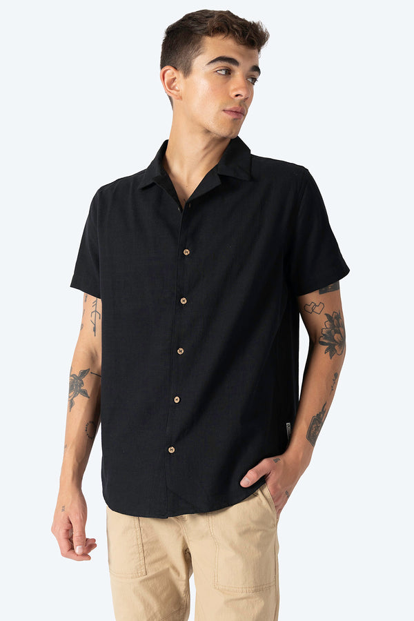 Camisa manga corta negra - Hang Ten