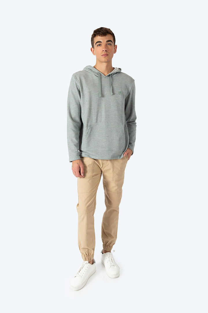 Sudadera básica verde con textura  - Hang Ten 