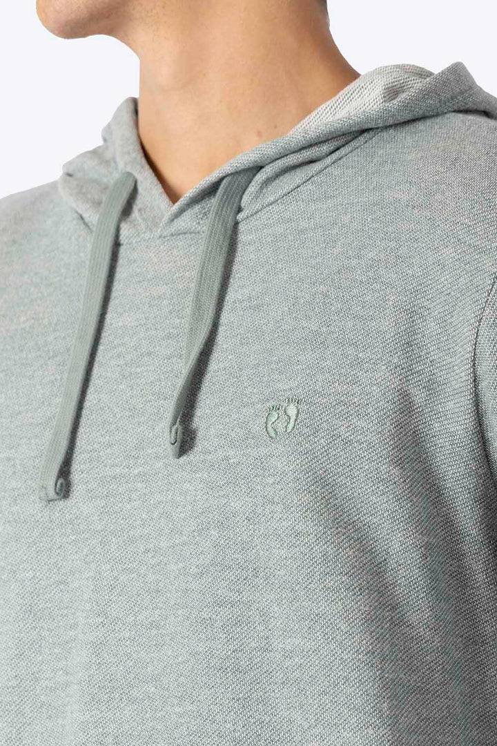 Sudadera básica verde con textura  - Hang Ten 