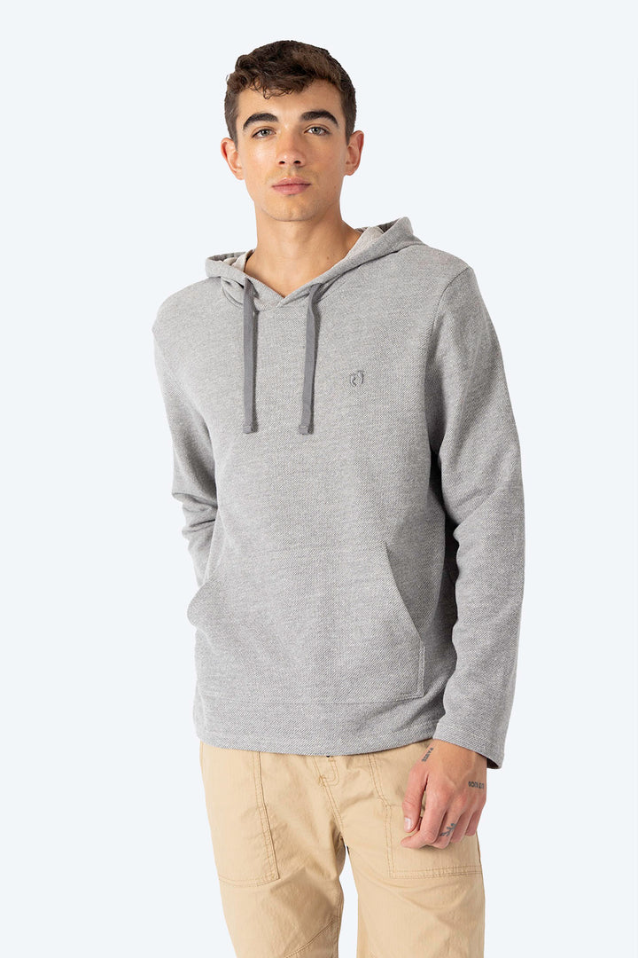 Sudadera básica gris con textura  - Hang Ten 