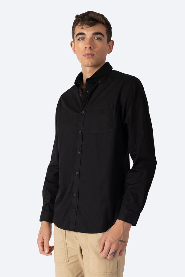Camisa manga larga color negro - Hang Ten