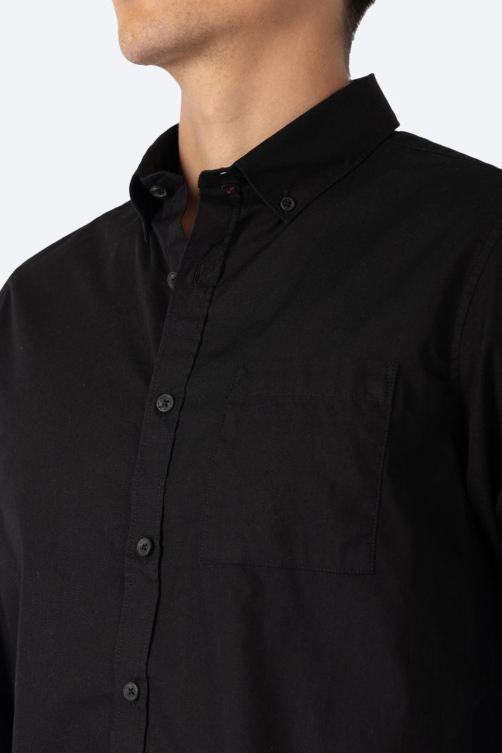 Camisa manga larga color negro - Hang Ten