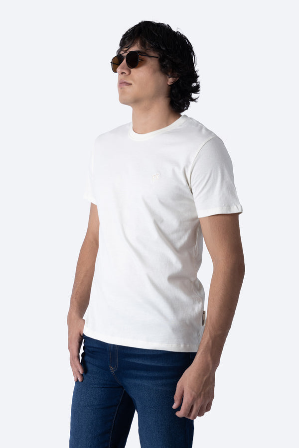 Playera básica beige claro cuello redondo - Hang Ten 