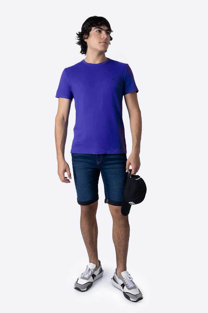 Playera básica azul rey cuello redondo - Hang Ten 