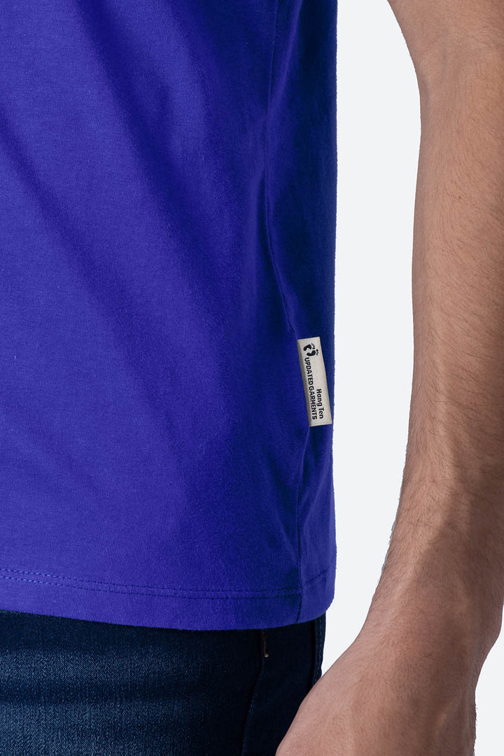 Playera básica azul rey cuello redondo - Hang Ten 