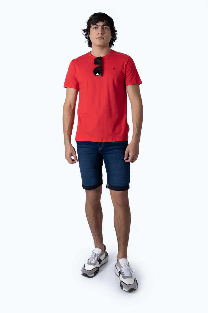 Playera básica roja cuello redondo - Hang Ten 