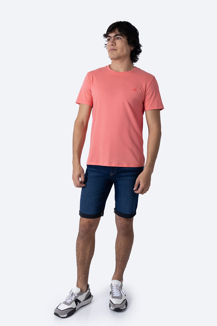 Playera básica coral cuello redondo - Hang Ten 