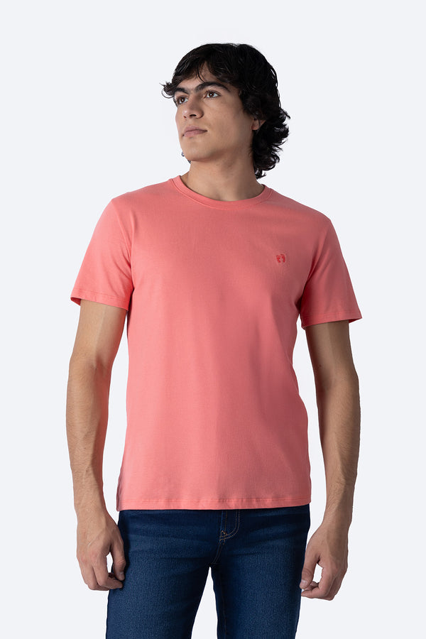 Playera básica coral cuello redondo - Hang Ten 