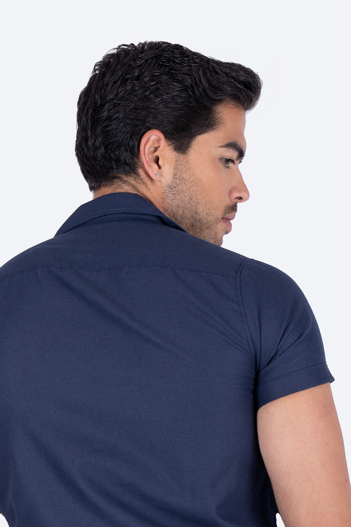Camisa manga corta azul marino - Hang Ten