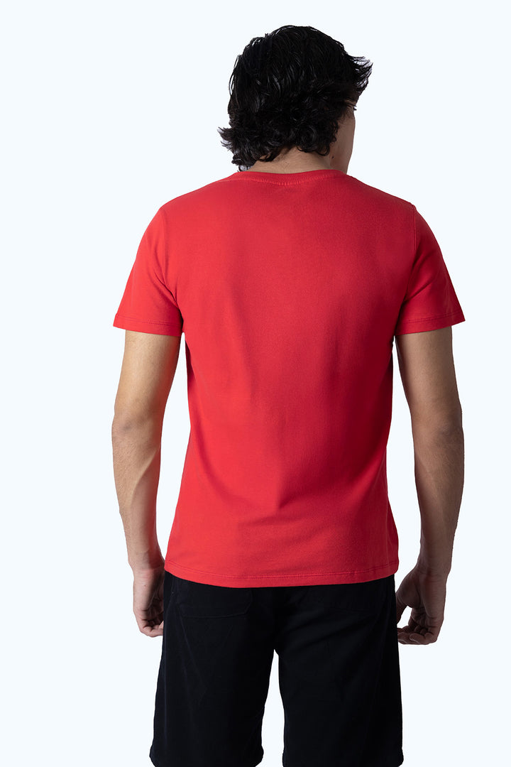 Playera básica roja cuello V - Hang Ten 
