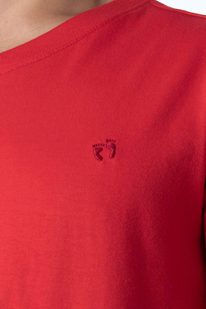 Playera básica roja cuello V - Hang Ten 
