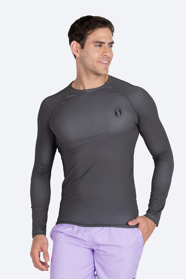 Rashguard gris con mini estampado - Hang Ten