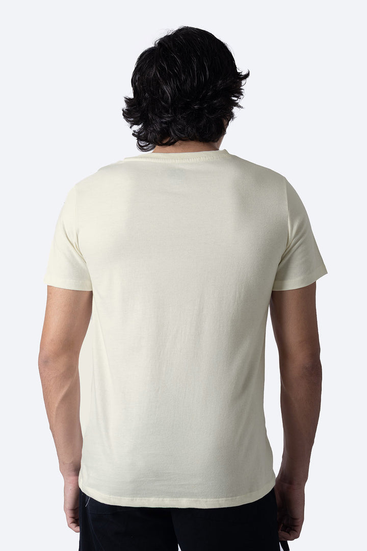 Playera básica beige claro cuello V - Hang Ten 