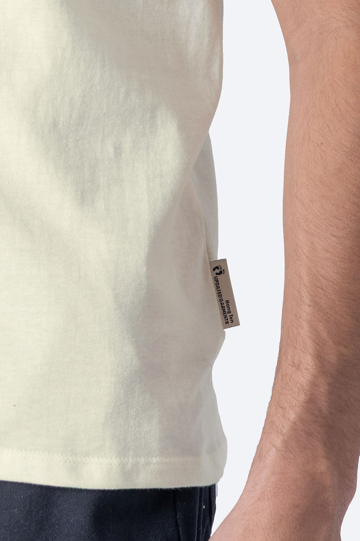 Playera básica beige claro cuello V - Hang Ten 