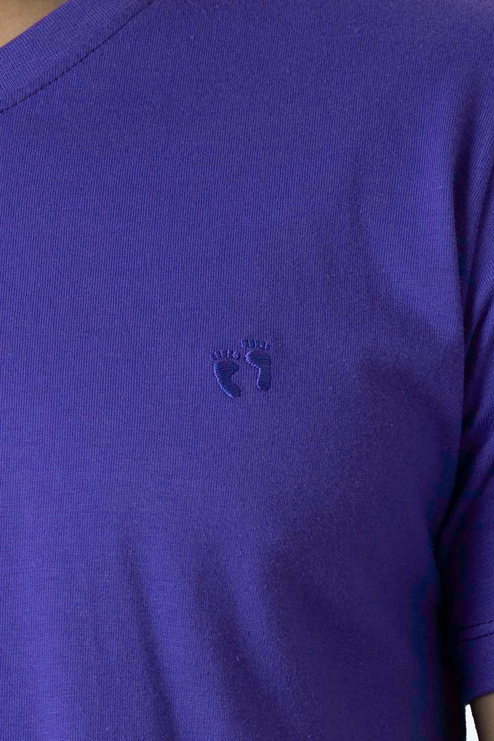 Playera básica cuello v azul rey  - Hang Ten 