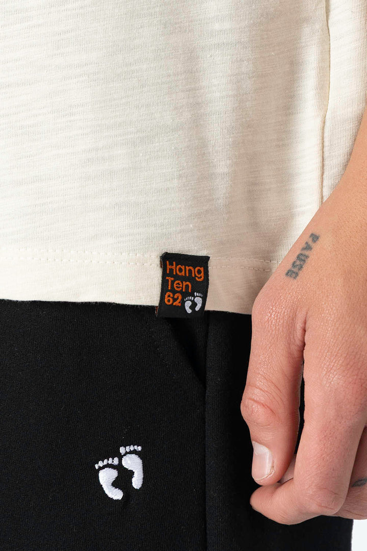 Playera combinada beige con negro - Hang Ten