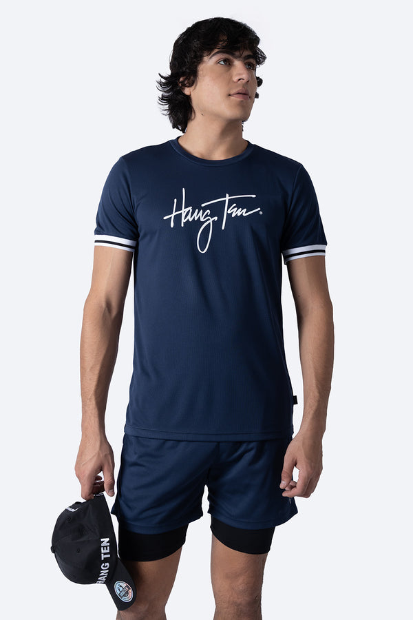Playera deportiva azul marino cuello redondo - Hang Ten