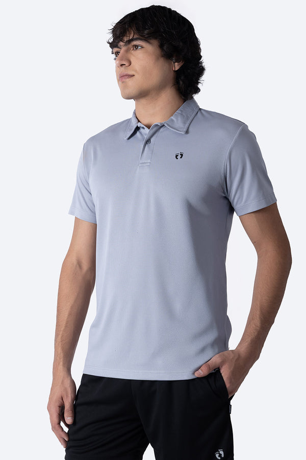 Polo deportiva gris manga corta  - Hang Ten