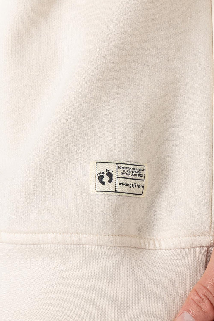 Sudadera beige claro cuello redondo - Hang Ten 