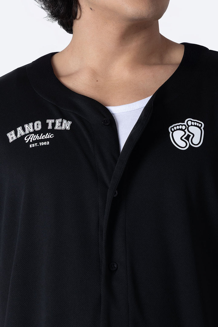 Playera beisbolera negra - Hang Ten