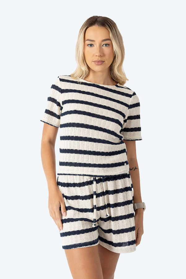 Top texturizado beige- Hang Ten