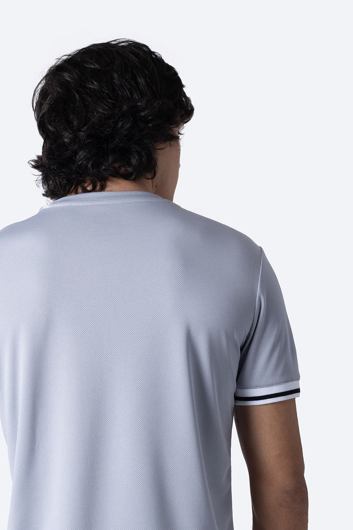 Playera deportiva gris cuello redondo - Hang Ten