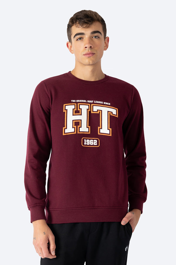 Sudadera vino cuello redondo - Hang Ten 