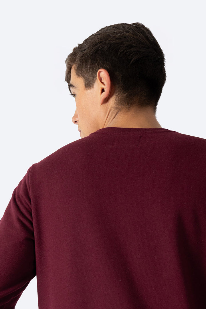 Sudadera vino cuello redondo - Hang Ten 