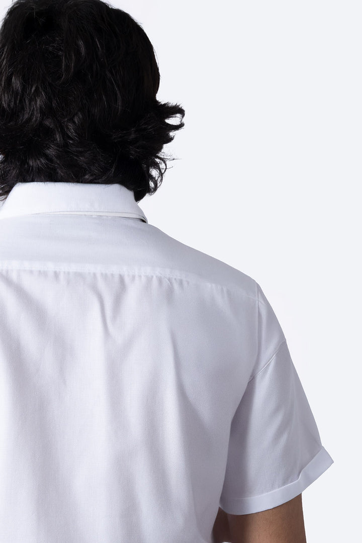 Camisa blanca manga corta con bolsa - Hang Ten