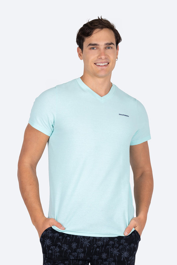 Playera verde con textura - Hang Ten