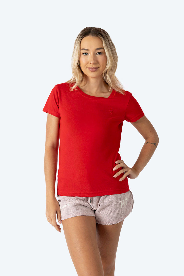 Playera básica cuello redondo roja - Hang Ten