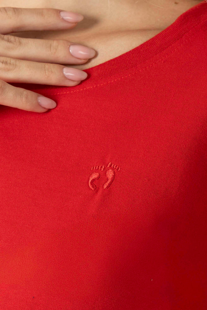 Playera básica cuello redondo roja - Hang Ten