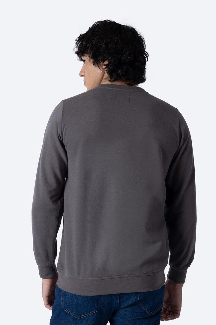 Sudadera cerrada gris cuello redondo - Hang Ten 