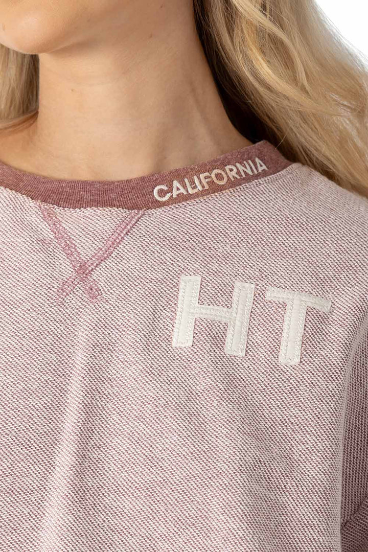 Sudadera cerrada rosa claro con textura - Hang Ten