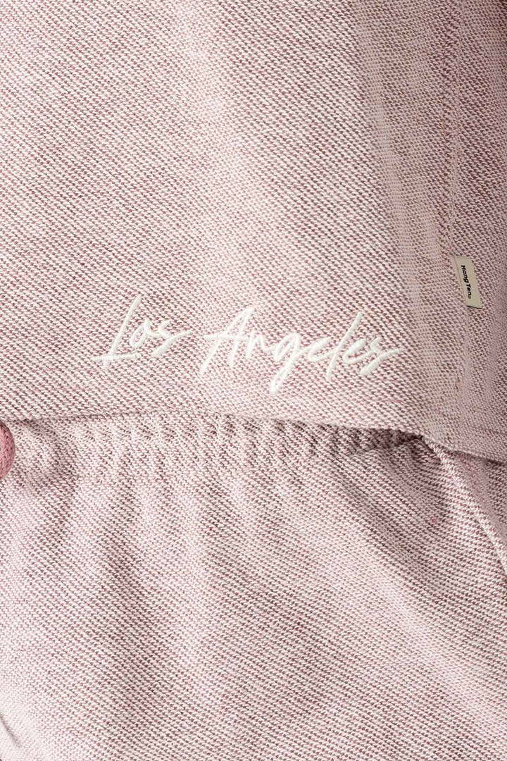Sudadera cerrada rosa claro con textura - Hang Ten