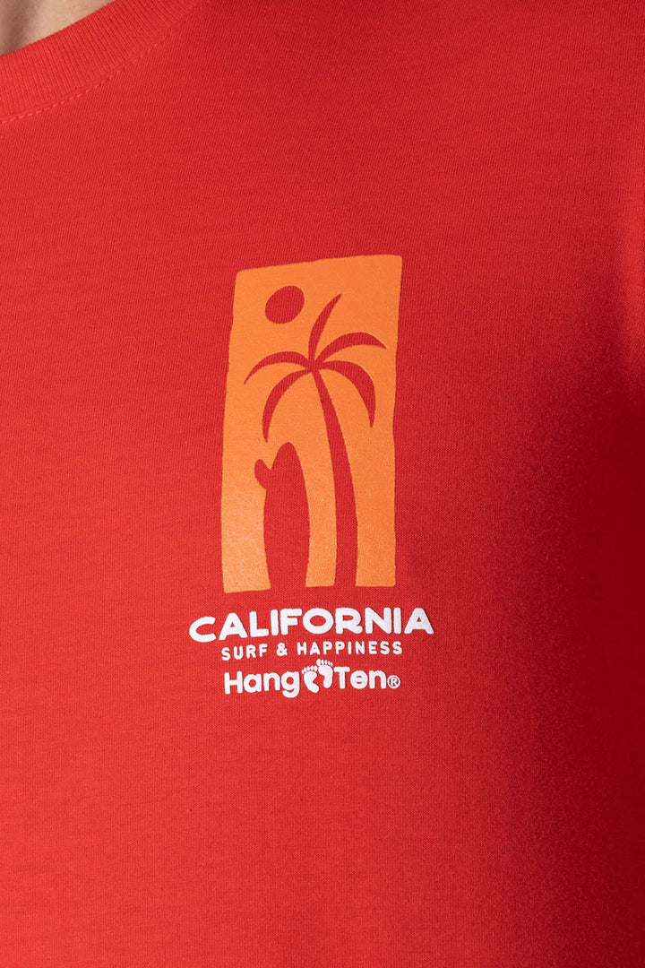 Playera roja Sur Happiness  - Hang Ten 